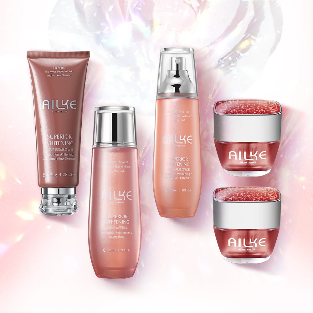 

AILKE Cosmetic skin moisturizing face cream black body alike whitening lotion and creams 5 IN 1 set