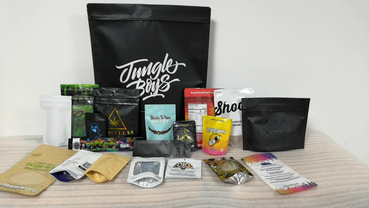 salable custom design stand up mylar bag items exit bag small