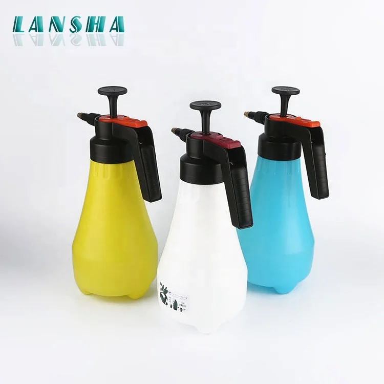 

Plastic hand manual pump trigger water pressure spray, White/yellow/blue
