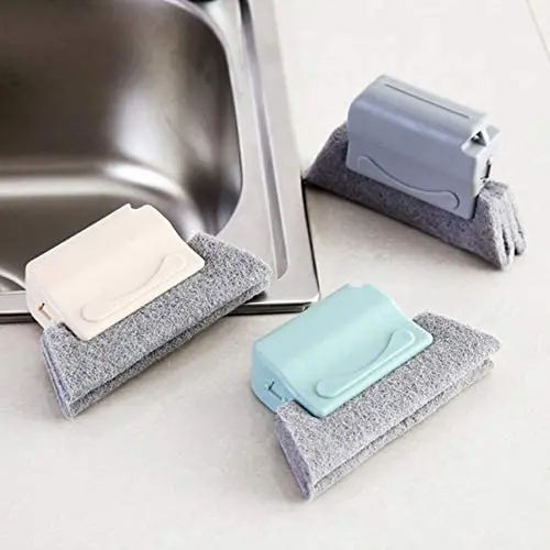 

BOOMJOY Household Cleaner Slide Tools Floor Gap Trough Ditch Dust Wiper Brushes microfiber Cleaning Window Groove Brush, 3 colors