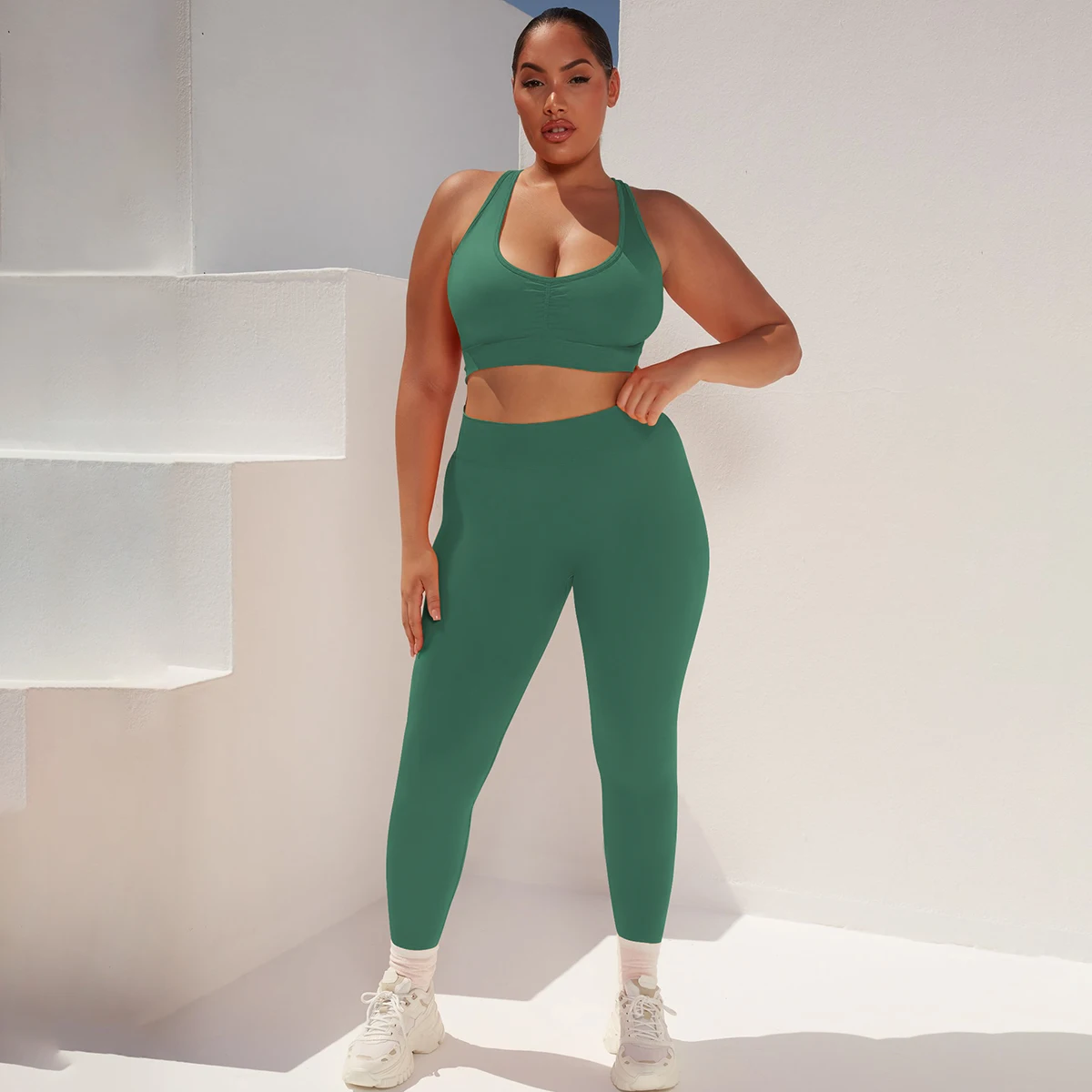 

Activia High Waist Crop Top Gym Leggings Hoodie Casual Sports Gym Fitness Yoga 2 Piece Set Women
