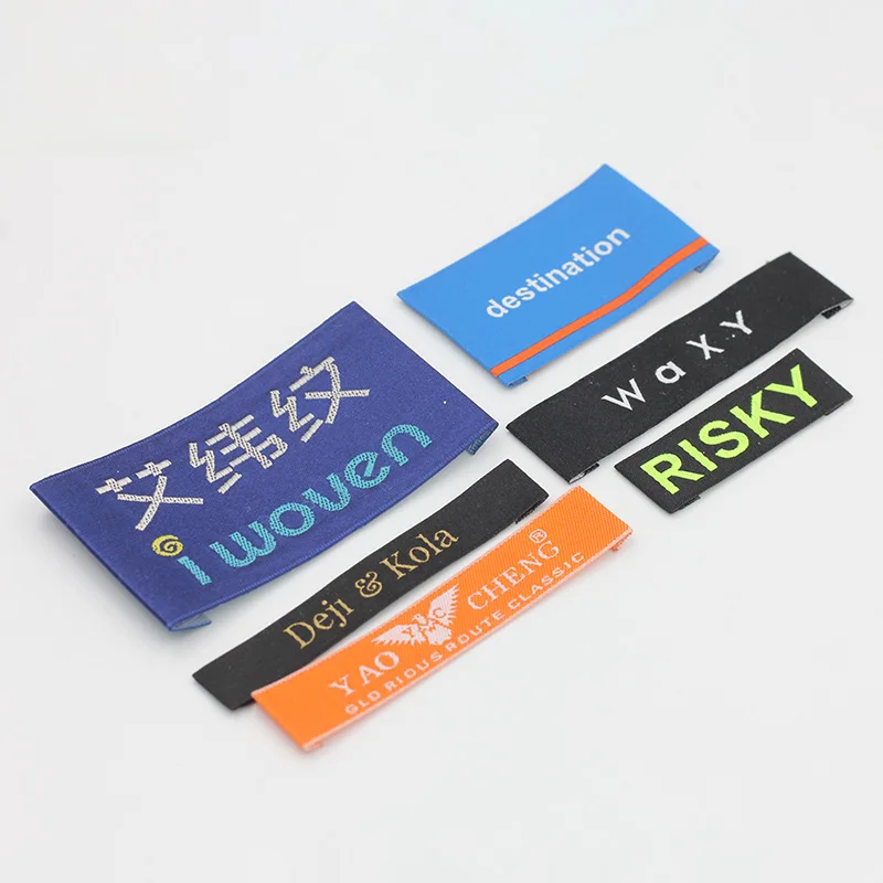 

Reuners OEM Factory Cheap Price Custom Name Logo Damask Garment Woven Labels for Clothing and Cloth woven neck label customize, Custom color