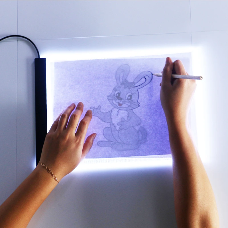 
A4 LED Light Tracing Pad Alvin Artist Stencil Board Tattoo LED Drawing Table Slide Light Box For Architects Adjustable Dimming 