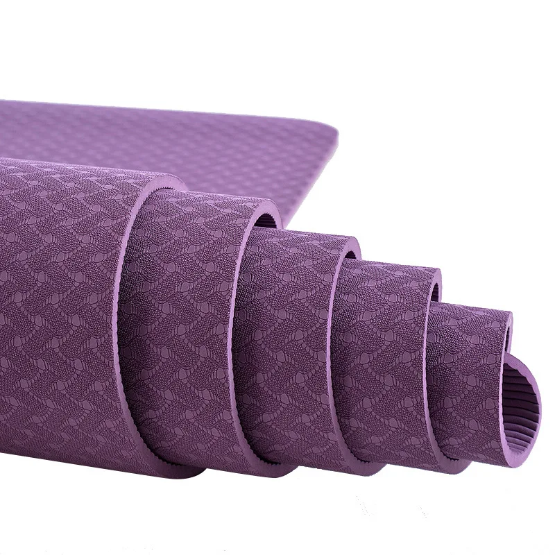 

Single Color 183 61 CM TPE 8mm Purple Yoga Mats Multicolor OEM Random Color, Have 8 colors