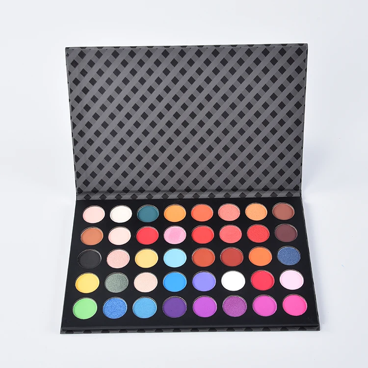 

custom eye shadow palette make your own brand cute black cardboard girl high pigmented eyeshadow palette