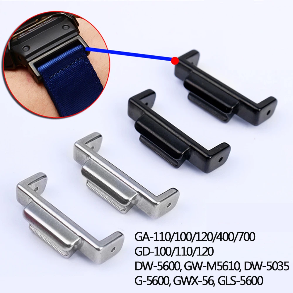 

16mm Stainless Steel Adapter for Casio G-Shock GA-110/100/120 GD-100/110/120 DW-5600 5610 GW-M5610 Refit Connector Accessories