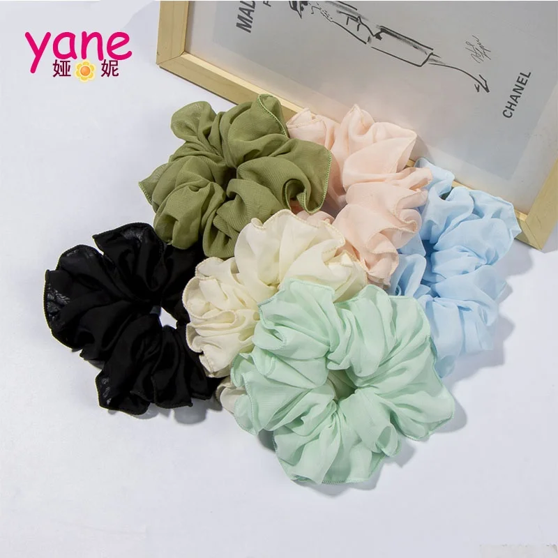 

Large scrunchies hair ties chiffon material and designer scrunchies hairbands and custom for women