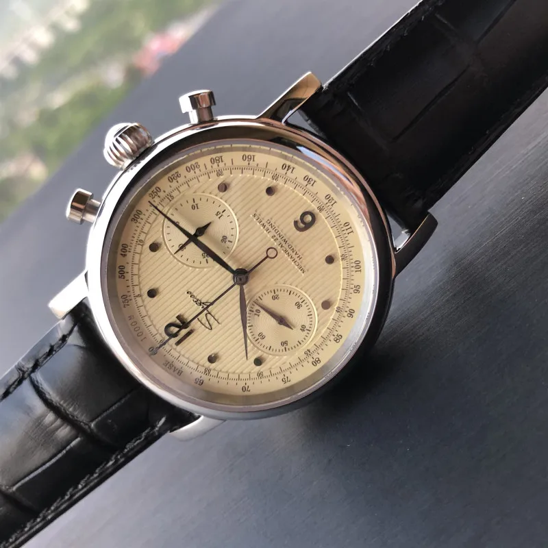 Antique Original Seagull Chronograph Watches NATO Sapphire Clock Sea-Gull ST19 Movement Men Pilot Mechanical Wrist Watch 1963