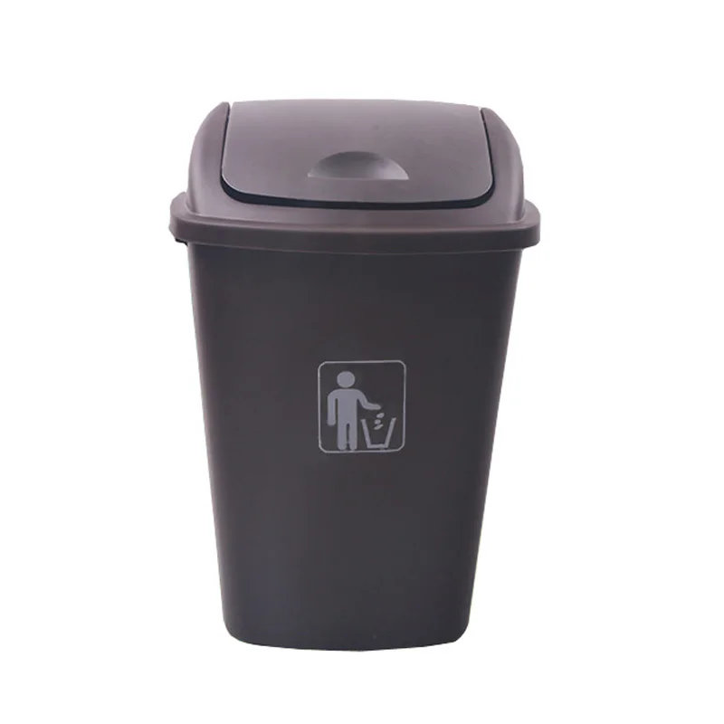 

High quality office household durable 50L plastic dustbins with swing lid, Customized