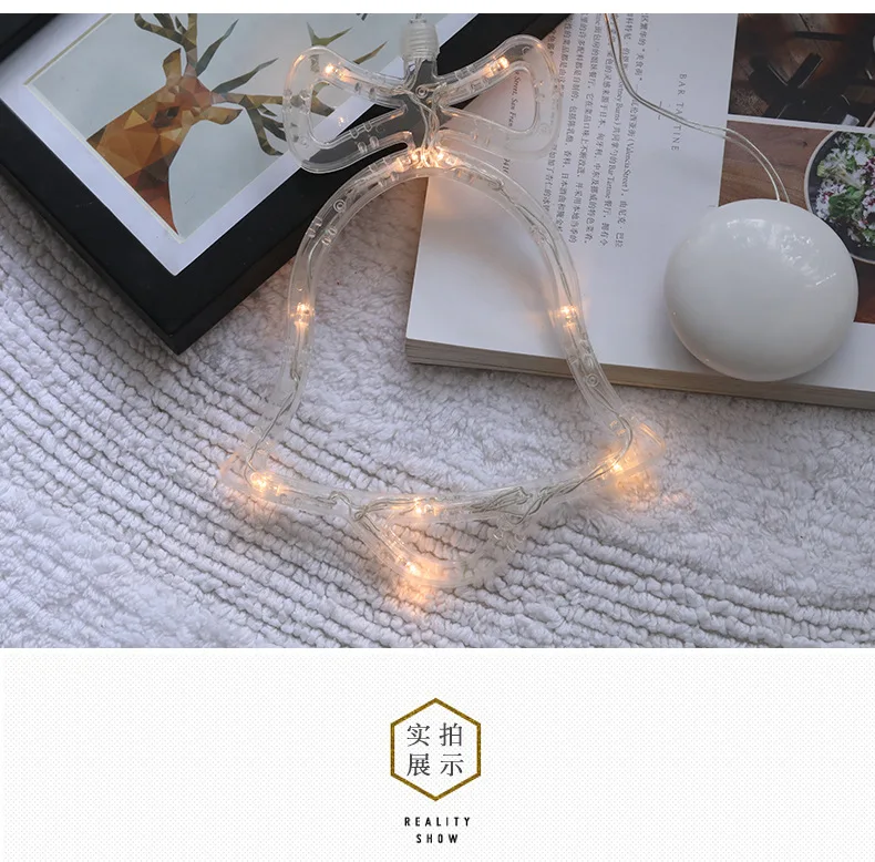 Led Christmas Decoration Suction Cup Lights Snowman Christmas Tree Five