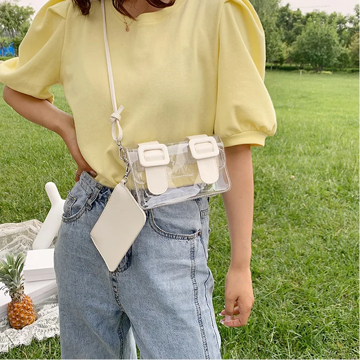 

summer transparent single shoulder bag pvc girls flap purse jelly women handbags, Purple;yellow;black;white