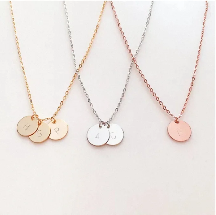 

DIY Best Birthday Gift Tiny Silver Gold Custom Name Letter Initial Necklaces for Women Girls pendants for necklace, 3 colors