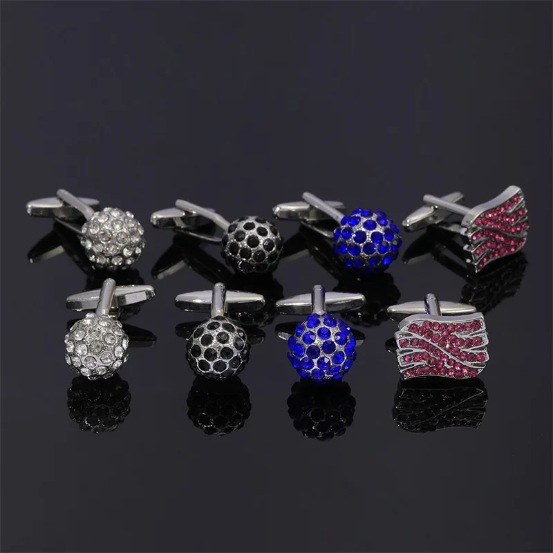 

Trending products 2023 new arrivals hot sale french style zircon luxury cufflinks for men and women