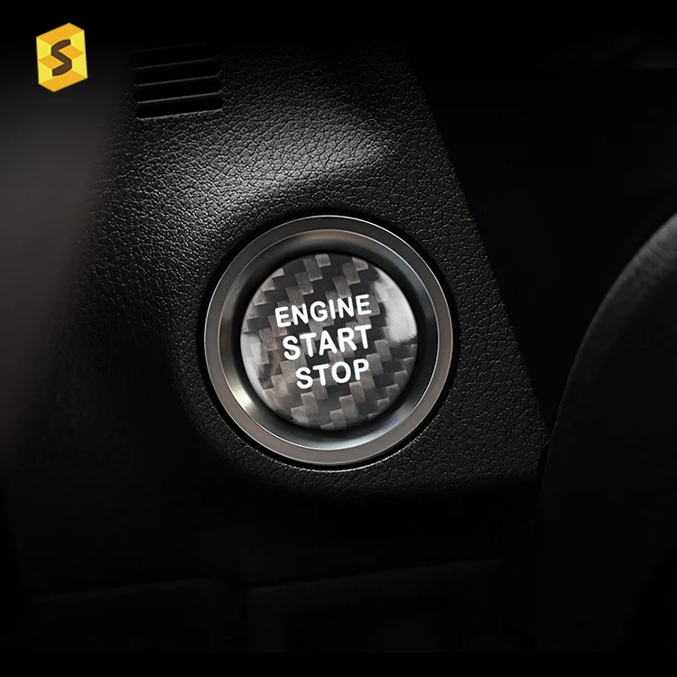 

ES Car Interior Accessories Carbon Fiber Start Stop Button Cover For LEXUS IS ES GS NX RX LX RC F Car Interior Trim