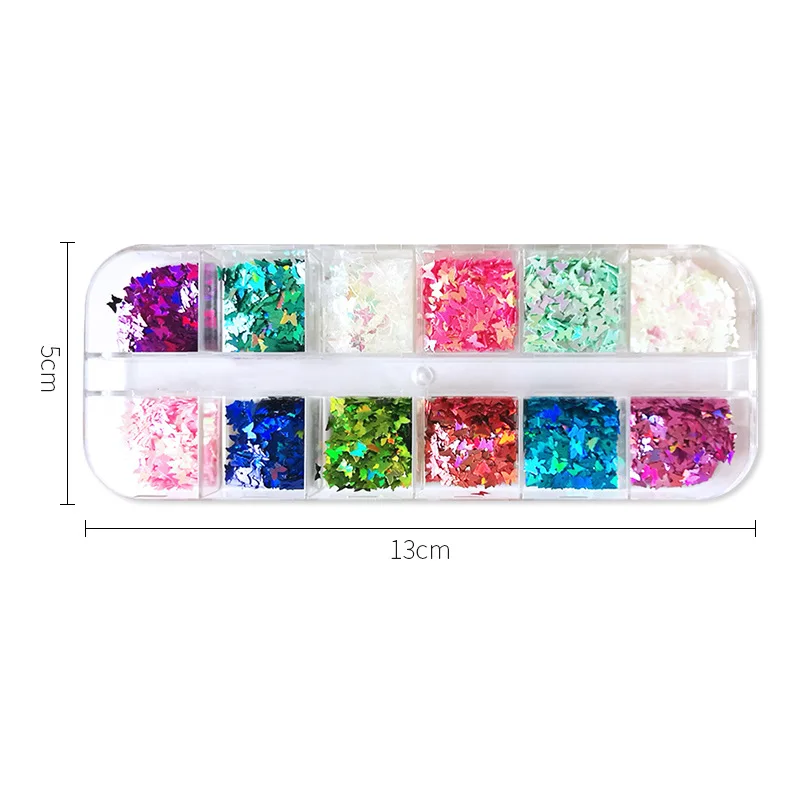 

HotSelling 12 color Sequins Holographic Eye makeup butterfly jewelry For Nails Design Heart Shapes