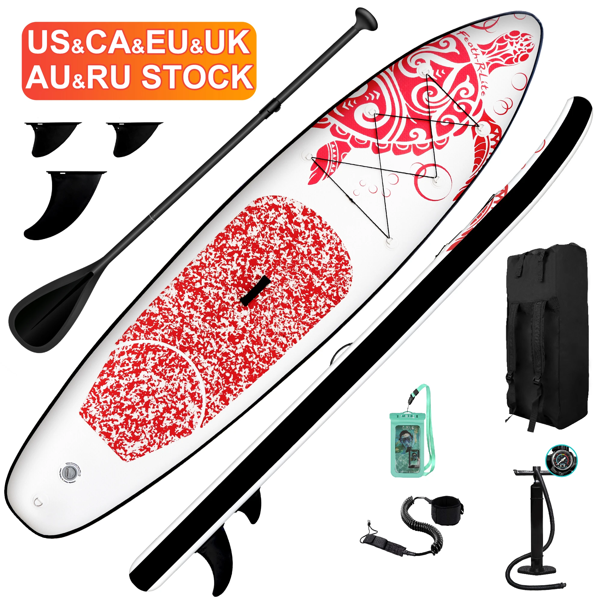 

FUNWATER Dropshipping OEM cheap inflatable pedal fishing sup board water foldable surf board kids sup wake boards wakeboard