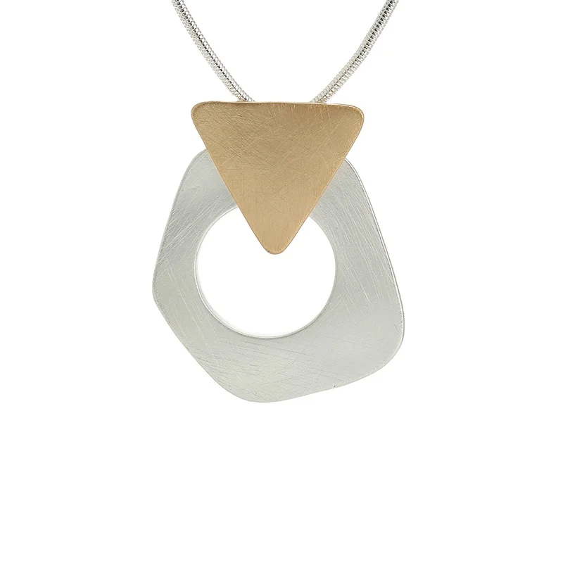 

Bohemian Irregular Round Triangle Geometric Pendant Women Jewelry Statement