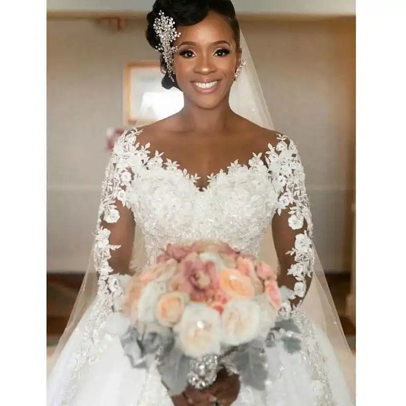 

Luxury African Wedding Ball Gown New Design Vestido De Noiva Bridal dresses