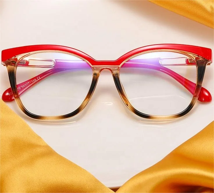 

2023 Fashion best selling girls eyewear blocking glasses big frame square anti blue light glasses tr frame cat women glasses