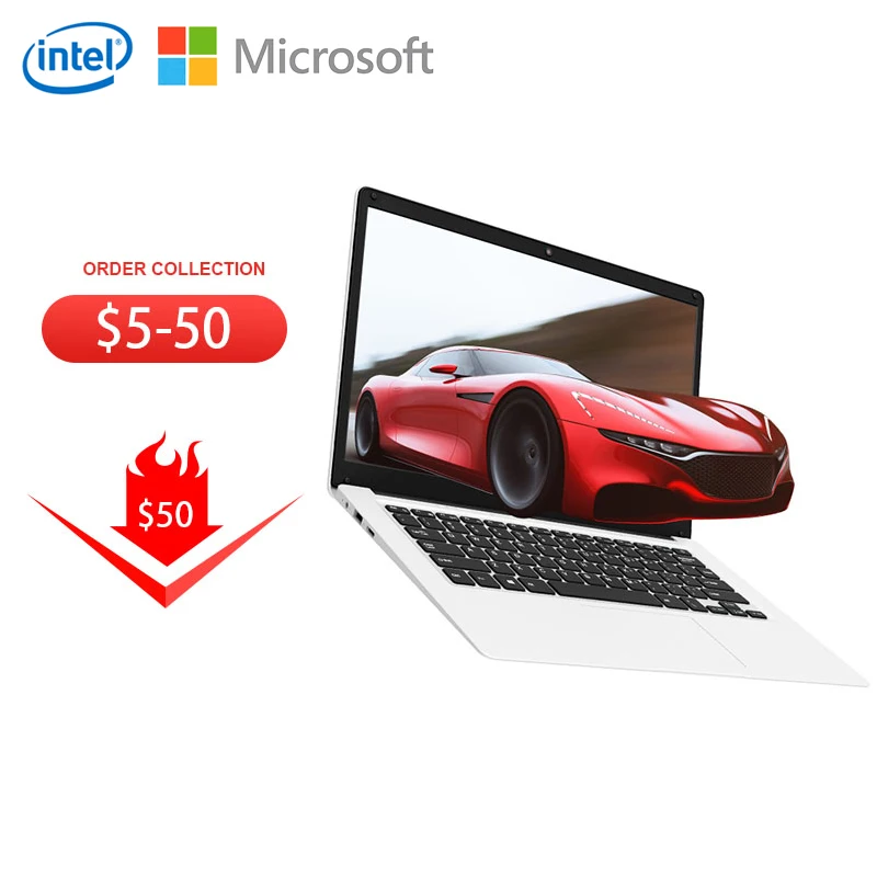 Global Promo 14 Inch HD Ultra Thin Notebook 1366x768 LCD Intel Win10 Laptop Computer for Office & Home