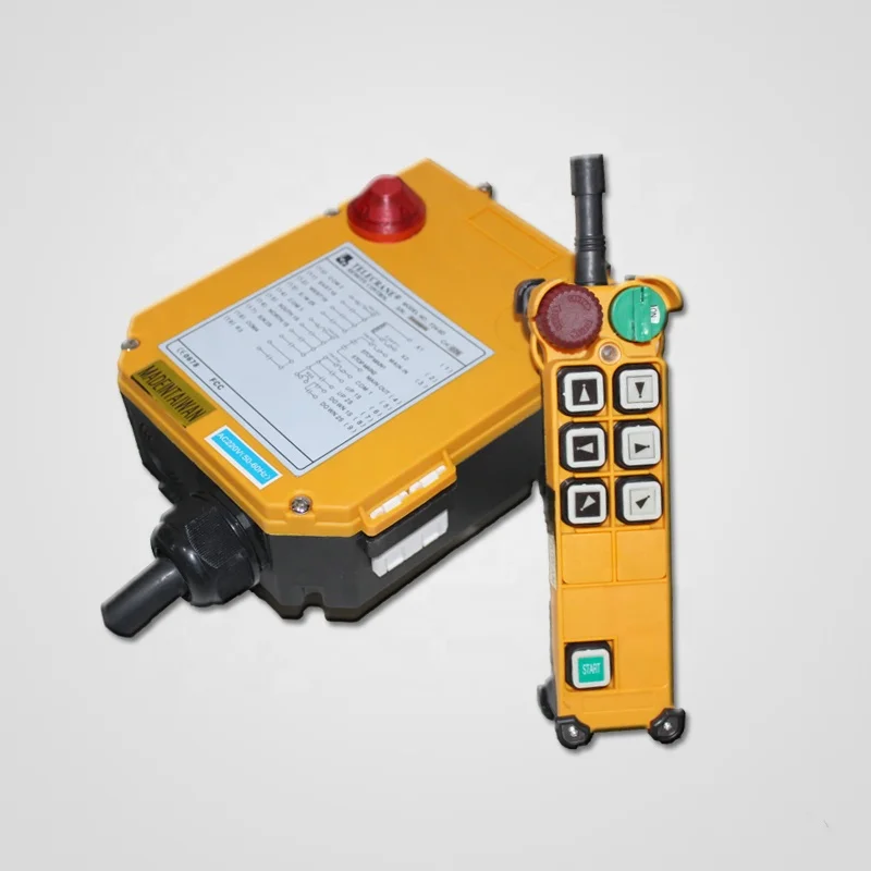 

F24-6S Waterproof 6 buttons single speed crane wireless electric hoist industrial remote controller