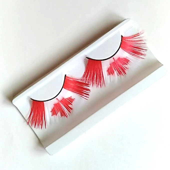 Wholesale new design color false eyelashes a pair of stage makeup black terrier eyelash