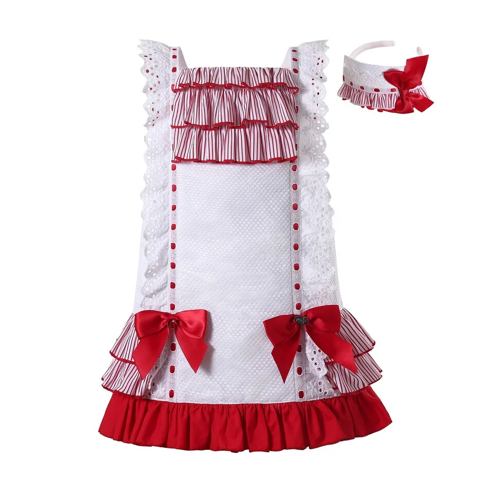 

Pettigirl Summer White Short Dresses for Girls Soft Jacquard Clothes for 12 Years Girl Children Dress Clothing with Hairband