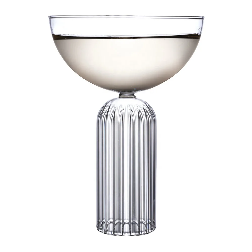

May Collection Champagne Coupe Set Classic Borosilicate Glass Champagne, Clear