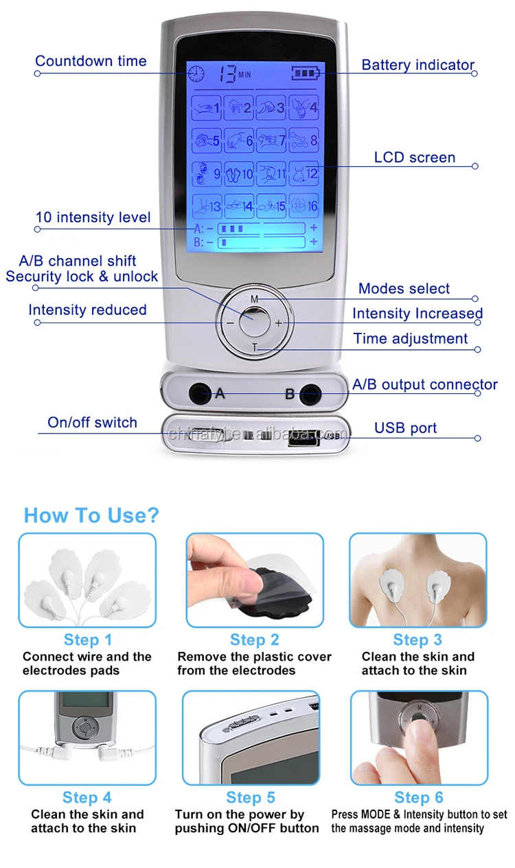 16 Modes And 8 Pads Tens Unit For Sexual Stimulation Tense Machine Buy Tens Unit For Sexual 5457