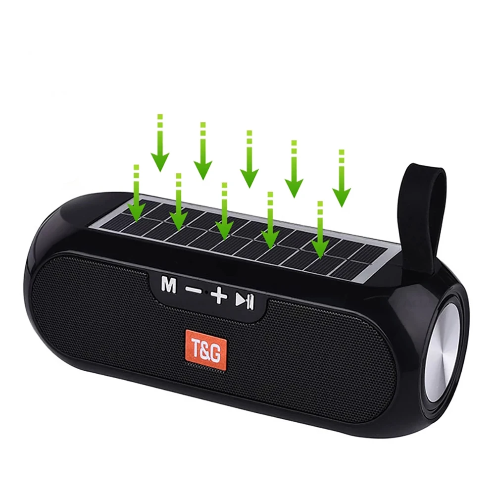 

Mini Blue Wirelesss speakers Music Sound Player blootooth speaker Solar Charger Speaker, Black white