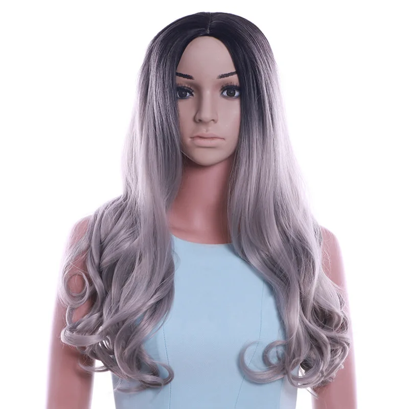 

2021 Promotional Gifts Body Wave Gradient Soft Synthetic Wig Synthetic Wig, 1 color