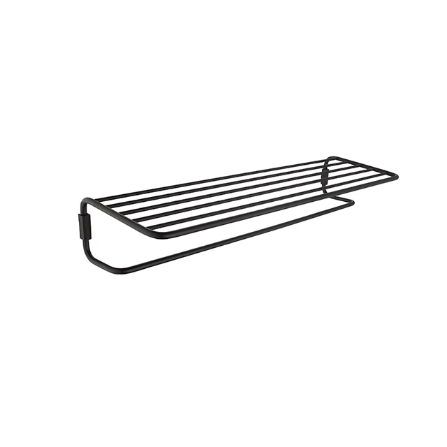 

Hot Sale Stainless Steel Accessories Small Bathroom Hanger Metal wall-mounted towel shelf Towel Racks, Customized color