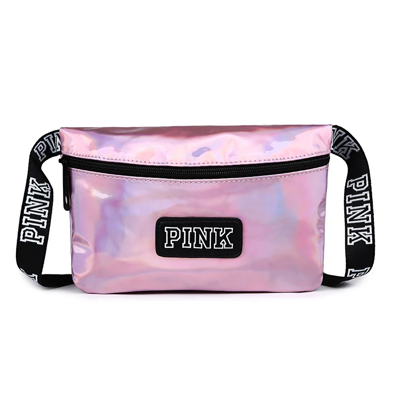 

2021 New Fashion PU Laser Fanny Pack Small Crossbody Waist Bag, Customized color