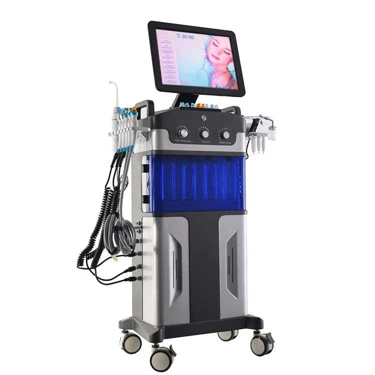 

2021 Newest Vertical Aquaskin 12 in 1 Salon Use Facial Aqua Facial Hydro Peel Spa Hydro Peeling Beauty Oxygeno Machine