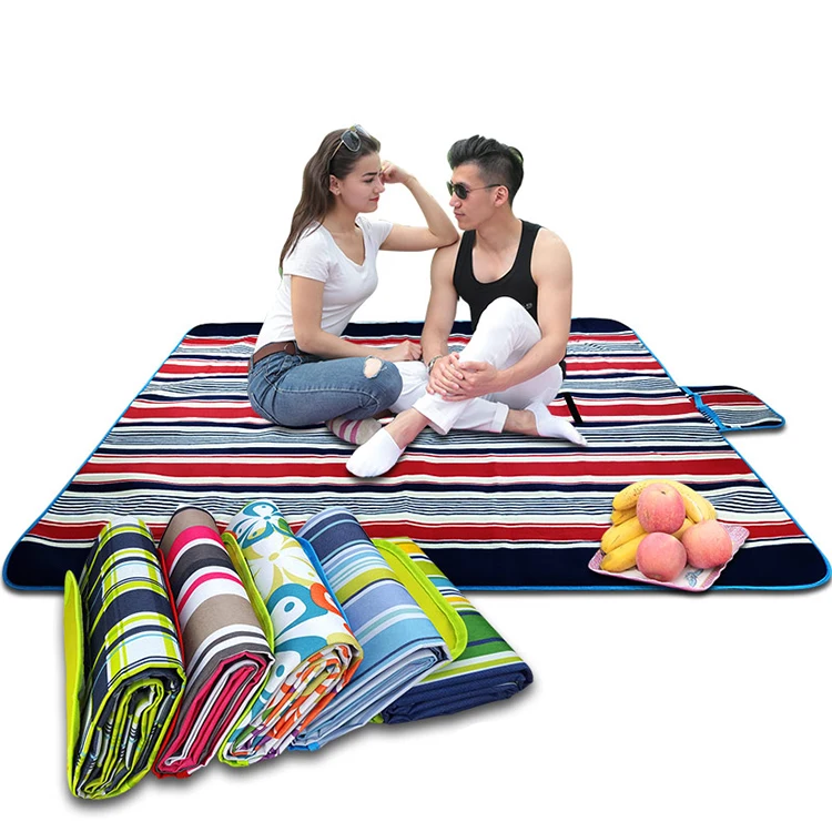 

Waterproof Durable Portable Oxford Recycled Outdoor Foldable Beach Picnic Blanket Mat for Camping Travel, Mixed color