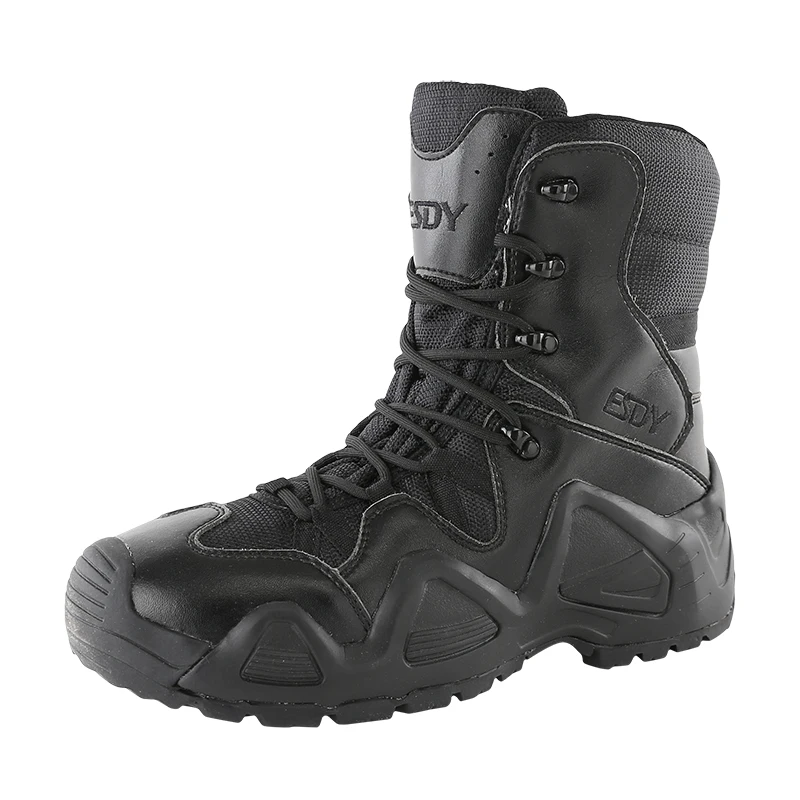 

ESDY High-cut Men Boot Tactical Waterproof Desert Hiking Walking Shoes Army, Black