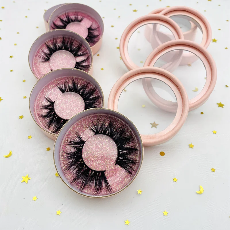 

25mm Eyelashes With Custom Eyelashes Packaging Wholesale Mink Lashes Vendor, Natural black mink eyelashes