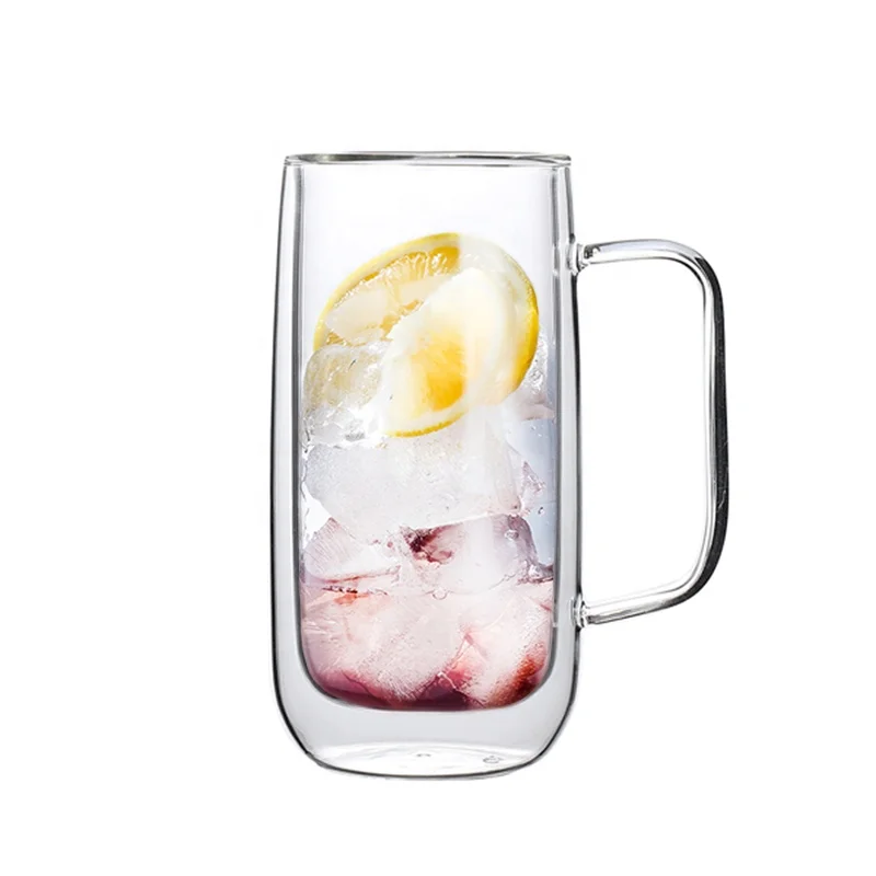

Clear Double Wall Insulated Thermo Borosilicate Glasses Tumbler Highball Glass for Beer/cocktail/lemonade/iced Tea