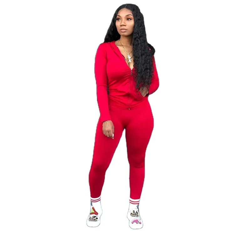 

Fall 2020 Ladies Sports Apparel Woman Clothes Hoodie Long Sleeve Two Piece Set Women Clothing Tracksuit Joggers Suits Set, Yellow,black,blue,rose red,orange,red,wine red,purple,gray,dark blue