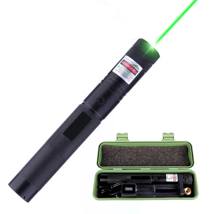 

Powerful Military 303 Stars Green Laser Pen Cat Toy Flashlight Safe Key USB Rechargeable Laser Pointer