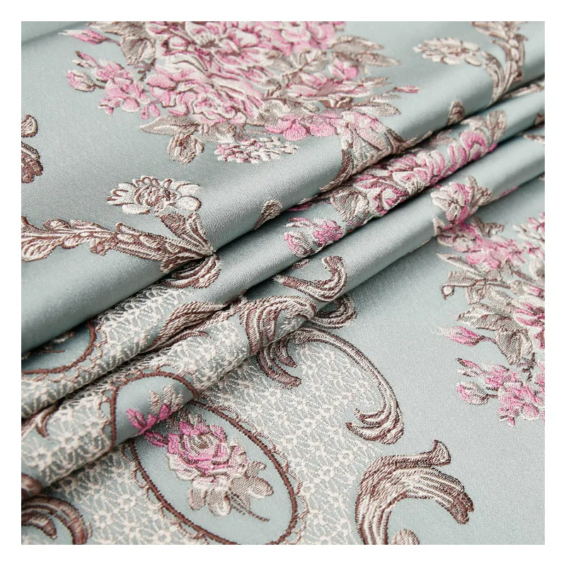 
heavy embroidery jacquard fabric for dress fashion palace style jacquard fabric 3D pattern jacquard fabric 