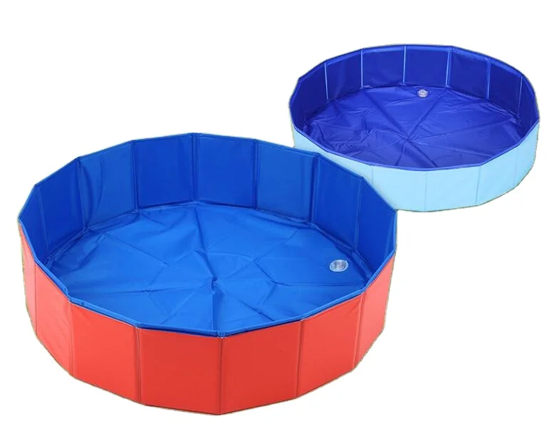 

Foldable Dog Pet Bath Pool Collapsible Dog Pet Pool Bathing Tub Kiddie Pool for Dogs Cats and Kids, Blue, red