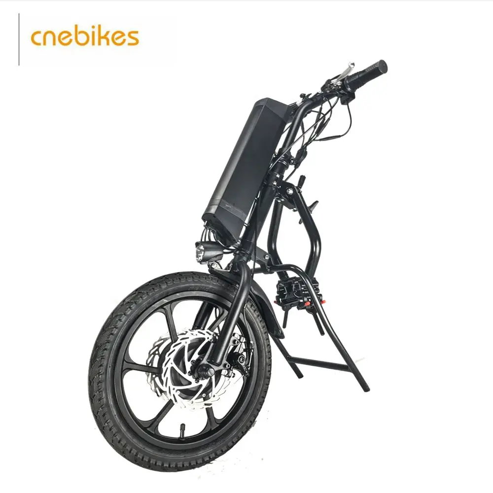 2021 Hot Sale Wheelchair Handcycle 16" 36v 500w Electric Bike Bicycle Attached Handbike Front LED Light with Horn 36V 11.6ah