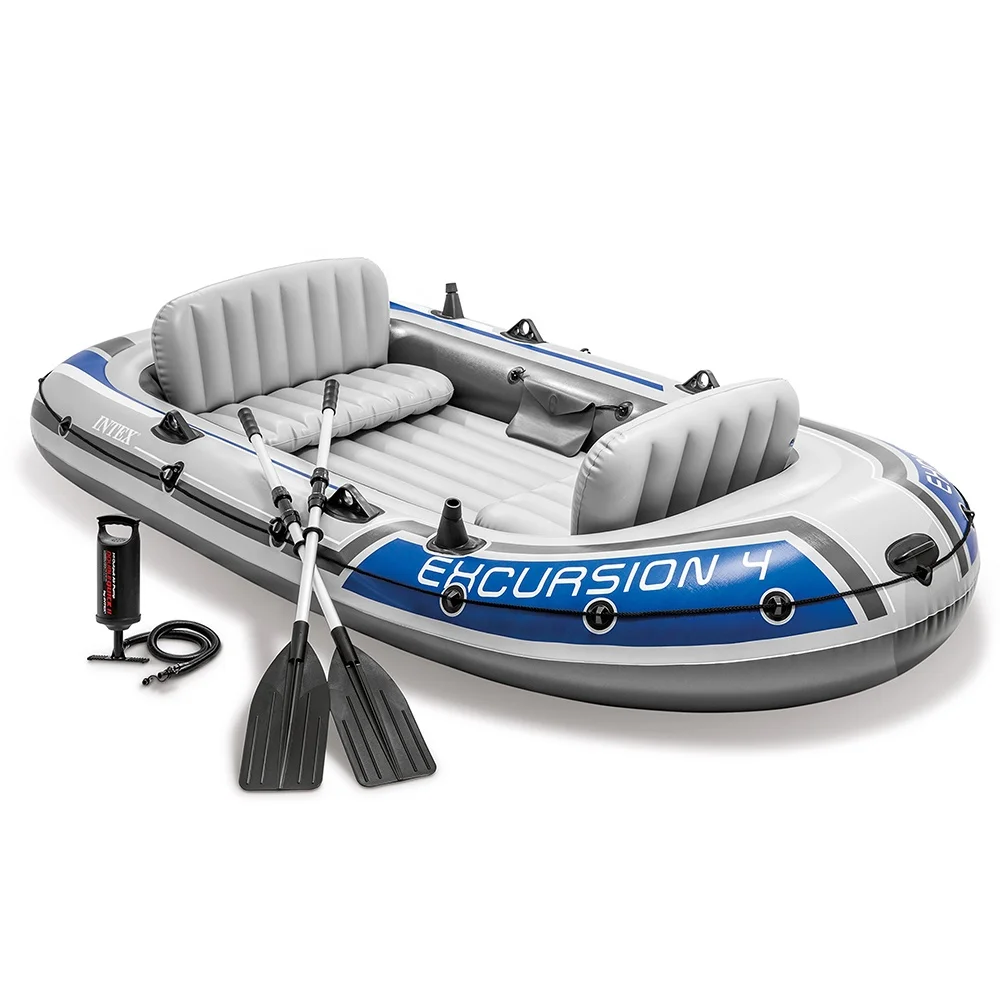 

INTEX 68325 EXCURSION 5 person BOAT SET rowing boats large PVC fishing inflatable boat for sale, As picture or customized