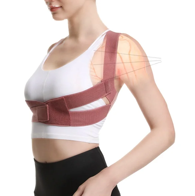 

2021 Colorful Back Posture Support Pink color Back Shoulder Correction Belt Posture Corrector, Black