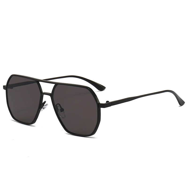 

2334 Trendy Luxury Brand Eyewear Shades De Sol Oculos laser logo Sun Glasses men uv400 Metal black sunglasses shades