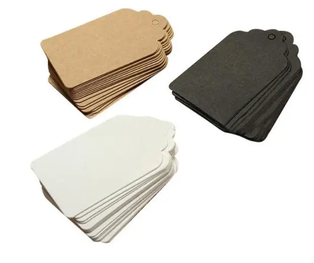 

Customized decorative hemp string kraft paper hang tags for clothing, Brown