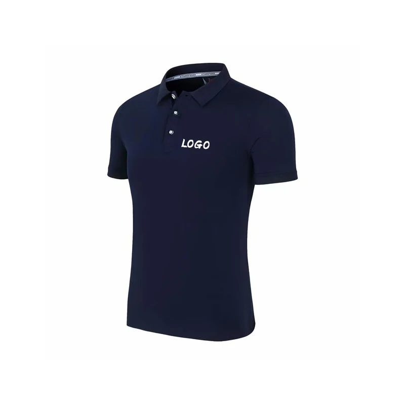 

200g lapel solid color polo shirt custom logo embroidery work shirt golf t-shirt men wholesale