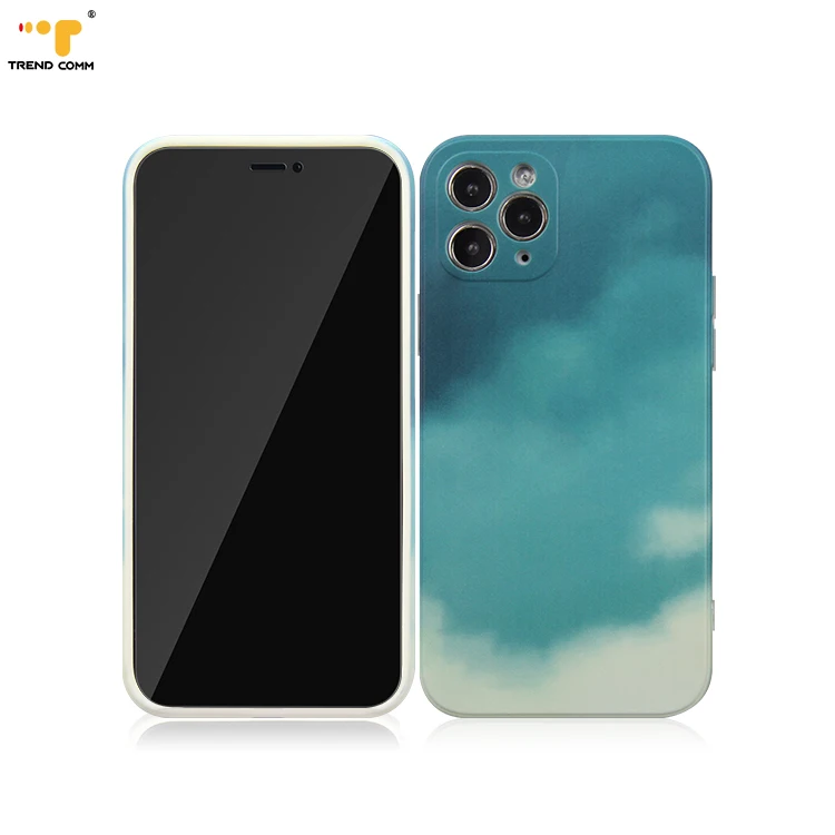 

2D Gradual Change UV Oil Ink Color TPU Sublimation Phone Case For iPhone 12 Pro