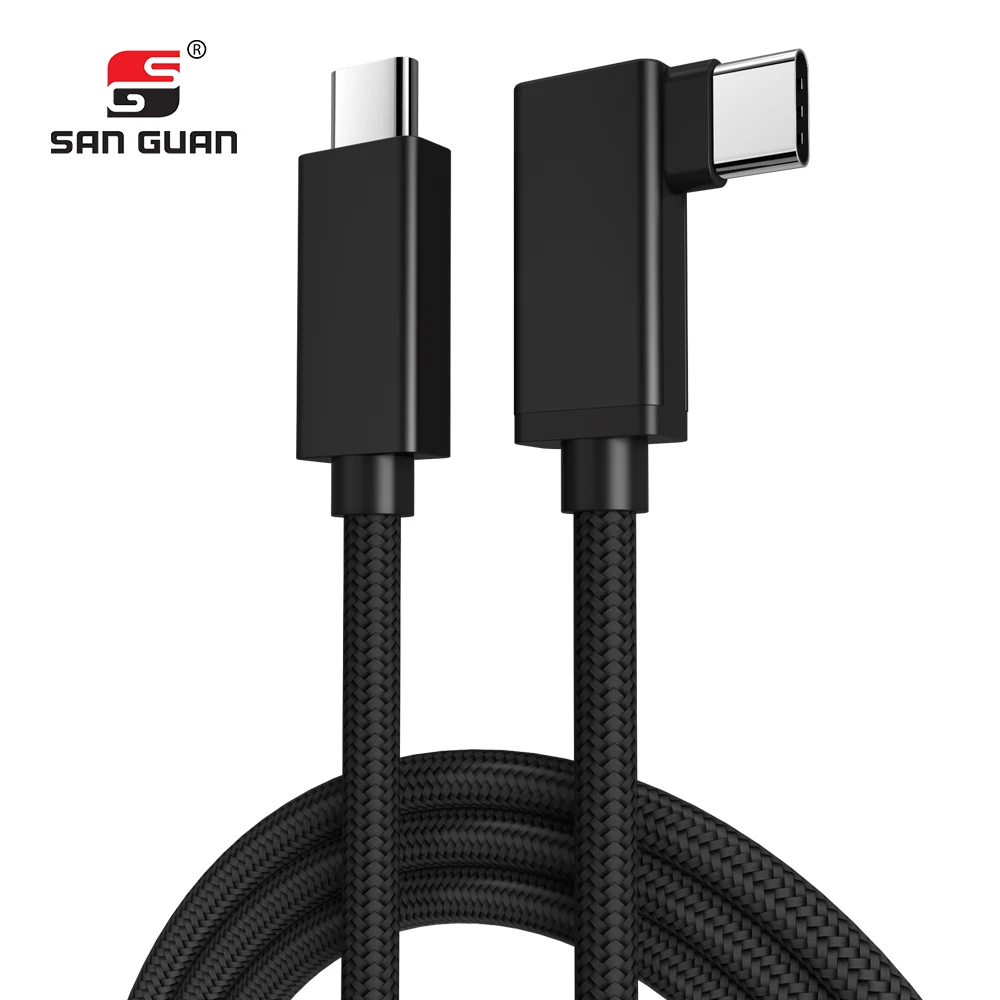 

90 degree right anlgle 4K support USB 3.2 Gen2 C to type C PD 100W fast charging 10Gbps super speed data cable QC 3.0 support, Customized